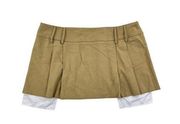 ASOS - Pleated Micro Mini Skirt in Tan