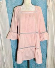 MISSLOOK Cotton BlendTiered Babydoll Mini Dress Tunic