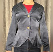 Navy Silk Blazer - Women’s 2