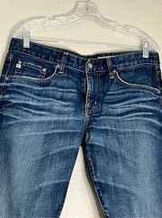 AG Adriano Goldschmied Ex Boyfriend Crop Distressed Jeans in Size 31 regular