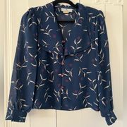 VTG Jonathan Martin Floral Blouse Women’s Size 3/4