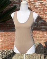 Zenana Tan/Brown Bodysuit