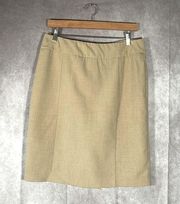 New York & Company Stretch Tan Professional Pencil Skirt | Size 8