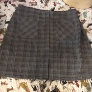 SOHO Gray Plaid Mini Skirt