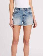 Current Elliott The Boyfriend Frayed Hem Denim Shorts Size 26