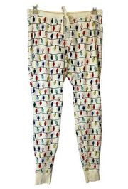Hanna Andersson colorful holiday lights unisex adult lounge pants Large