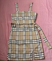 Short Plaid Bodycon Dress