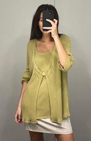 Vintage Layered Cardigan Sweater