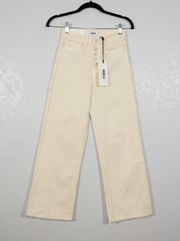 NWT Mica Cream Chromatic High Rise Wide Leg Crop Jeans Size 24