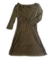 Michael Stars Bronze Metallic Knit Dress