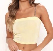 Pastel Yellow Chain Strap Tank Top