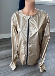 Zella Gold Athletic Full Zip Jacket Size M Nylon