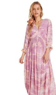 Young, Fabulous & Broke Sheena Tie-dye cover up dress in pink