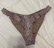 (FREE W ANY PURCHASE) Mauve Snake Skin Bikini Bottoms