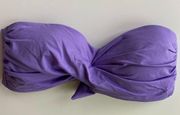 ABS Allen Schwartz Purple Twist Strapless Bikini Top Size 4