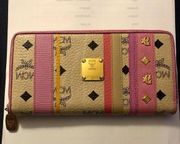 MCM Limited Edition Vintage Visetos Zip Around Long Wallet