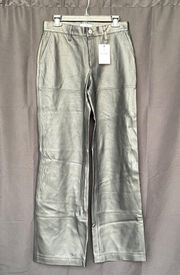 $1236 NWT RE/DONE MIDRISE WIDE LEG LEATHER *SAMPLE* JEANS SZ 25