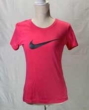 Nike  Slim Fit Pink with Black Logo Tee Size Medium