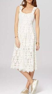 Randy Lace Midi Dress Size Large 3 White NWT