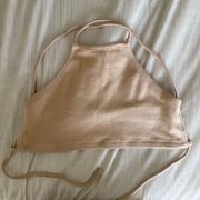 Halter Open Back Tan Top