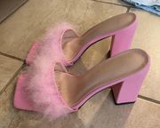 SheIn Pink Fluffy Heels