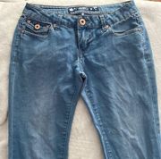 Light blue bell bottom jeans