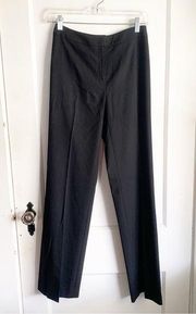 New York Wool Blend Straight Leg Pants 0 Workwear Black Classic
