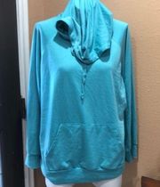 Joe boxer light teal hooded sweatshirt