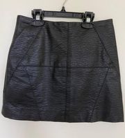 Black Faux Leather Skirt