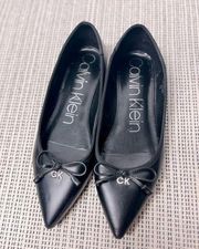 black pointy ballet flats sz 8M