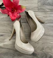 Guess being and gold platform heels size 7.5