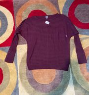 NWT New York & Company Soho Stripe Ribbed Dark Purple Sweater Top