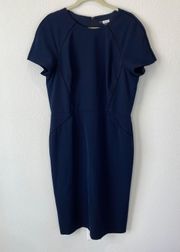 Navy Plus Size Sheath Dress Size 18