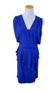 Womens  Blue Peplum Dress - Sz 8