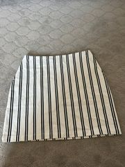 Black And White Striped Skirt