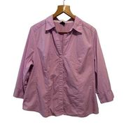 Basic Editions Woman Button Down Blouse—Size 1X