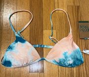 NWT!! Volcom Blurred Lines Triangle Bikini Top Size XL