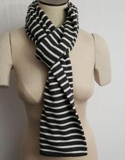 NWOT Everlane Striped Long Scarf Gray Ivory