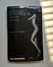 New - Calzedonia Totally Invisible 50 Tights Seamless - S/M Blu