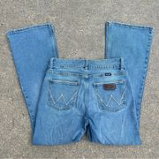 Wrangler Retro Mae Flare Leg Jeans Light Wash 7x30