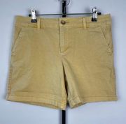 C&C California Yellow Cotton Shorts with Side Trim & Pockets