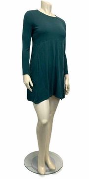 Women’s J. Jill Small Pure Jill Green Dipped Hem Swing Mini Dress