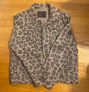 Cheetah Print Denim Jacket