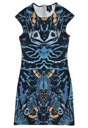 Alexander McQueen Stretch Knit Animal Design Print Dress