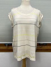 Club Monaco NWT Cream Striped Kessie Tee Size Small