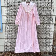 80s Character by Lord and Taylor cuddleskin light pastel pink slinky night gown