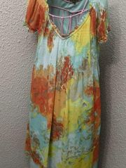 Melissa Paige Tie-Dyed Cap Sleeve Dress