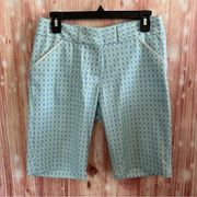 Peter Millar Blue Patterned Bermuda Golf Shorts