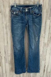 True Religion Low Rise Bootcut Y2K Jeans Lightly Distressed