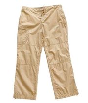 Lauren Ralph Lauren Sport Pants Tan Button Roll Cuff Cotton Cargo Pants Size 14